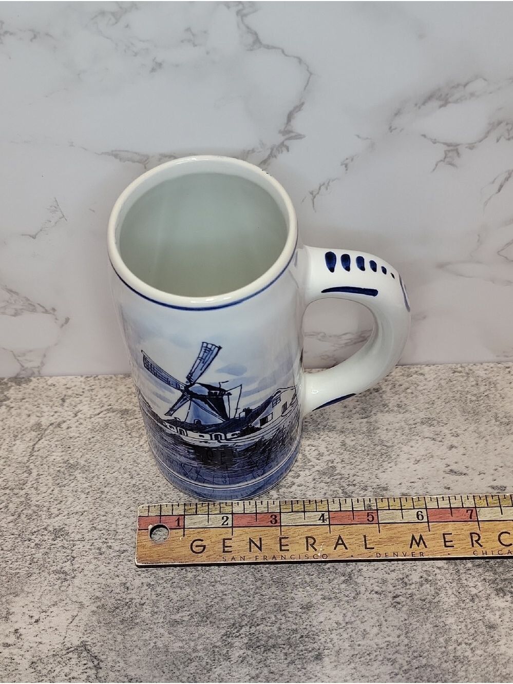 Vintage Delfts Blue Beer Tankard Holland - Picture 9 of 10